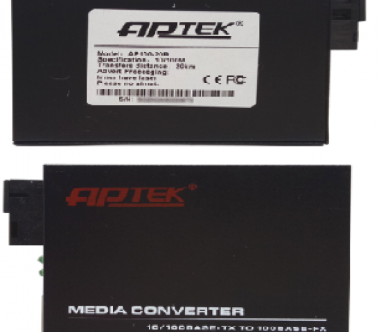 Media Converter 100M, 1 sợi , 20Km  APTEK AP100-20B